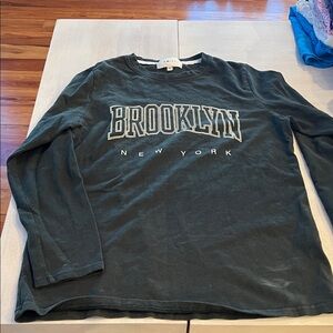 Brooklyn New York Long Sleeve Tee - Black